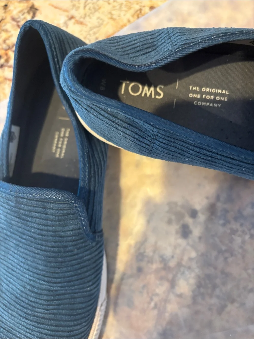 Tom’s dark royal blue slip ons - Picture 2 of 3